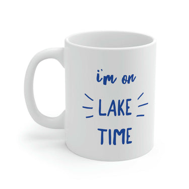 I'm On Lake Time Ceramic Beach Coffee Mug Mugs New England Trading Co